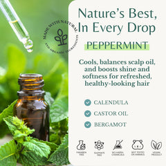 Scalp closeup with cooling sensation from EDENIKA BOTANICALS Peppermint Shampoo