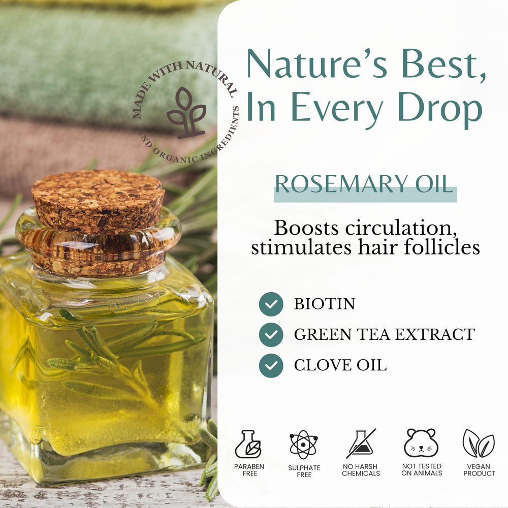 Edenika Botanicals green tea cinnamon clove blend showcasing natural scalp care