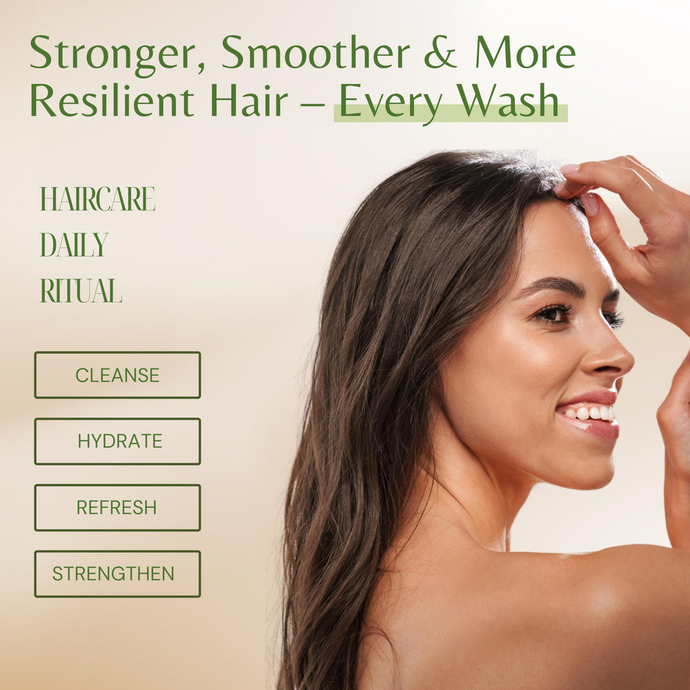 Spa-like scalp relief with EDENIKA Tea Tree Shampoo during massage