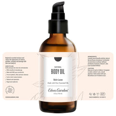 4 oz bottle packaging of Edens Garden Skin Love Bath & Body Oil