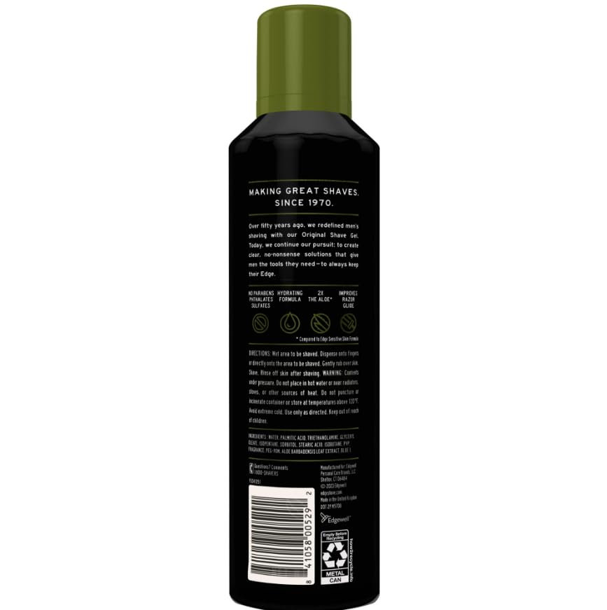 Close-up of Edge Soothing Aloe Shave Gel aloe gel and soothing properties.