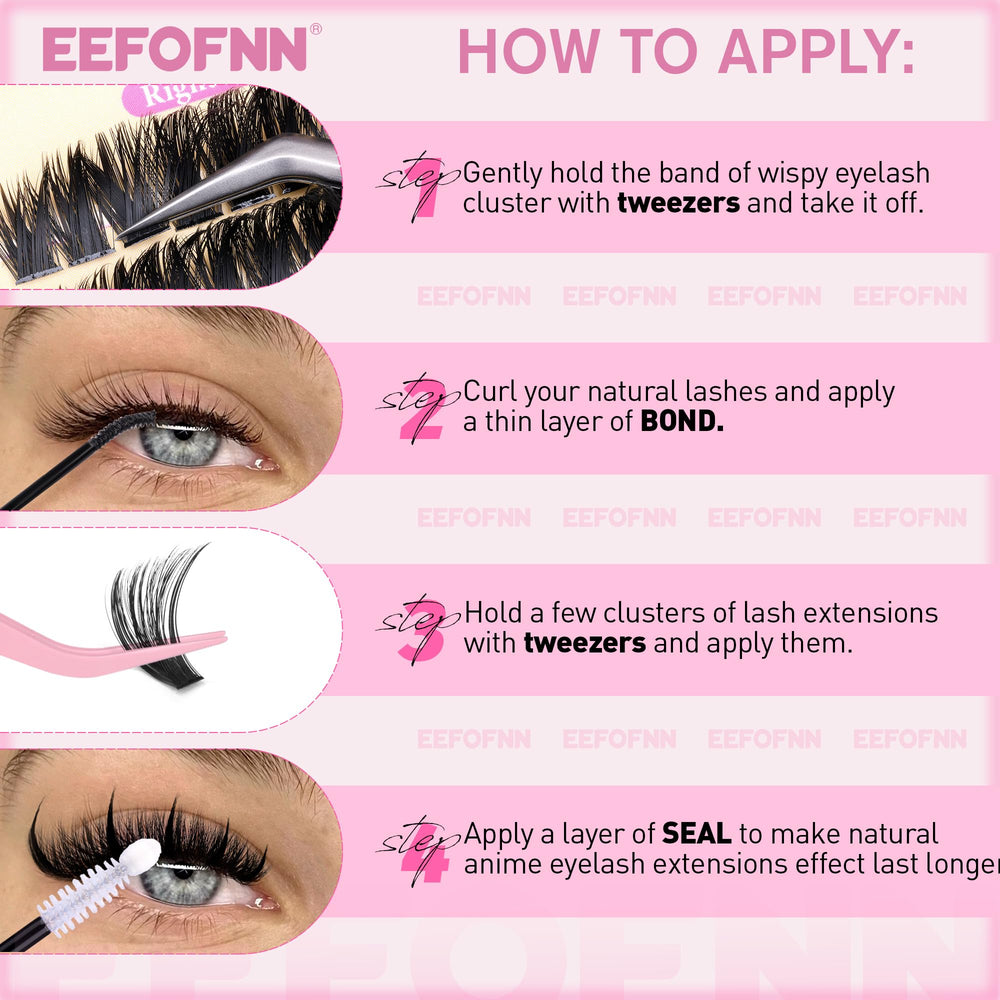 Eefofnn precise bonds and seal promote long-lasting lash extension wear