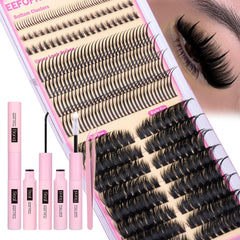 Eefofnn lash clusters spikes cat-eye look for dramatic definition