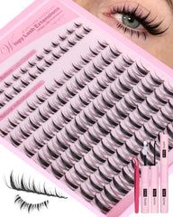 Eefofnn Manga Lash Clusters Kit shows fairy spiky lashes for a playful, bold look