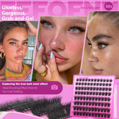 Eefofnn professional lash tweezers enable precise cluster placement.