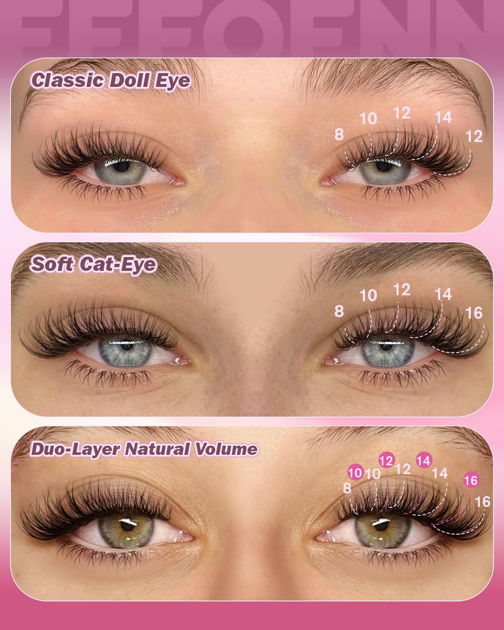 Eefofnn invisible band creates seamless fusion with skin for natural looking lashes.