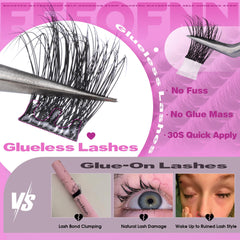 Eefofnn wispy cluster lashes 10-16mm offer natural-looking volume.