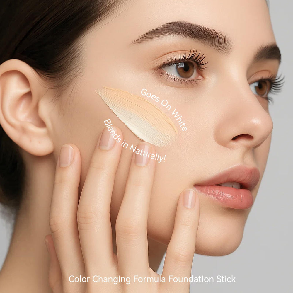 EELHOE full-coverage foundation stick creates a flawless, lightweight finish.
