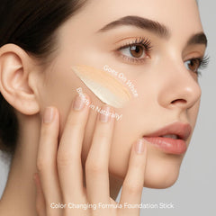 EELHOE full-coverage foundation stick creates a flawless, lightweight finish.