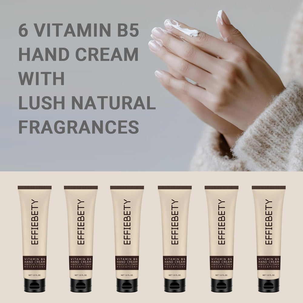 EFFIEBETY Hand Cream application scene showing quick absorption and a non-greasy feel