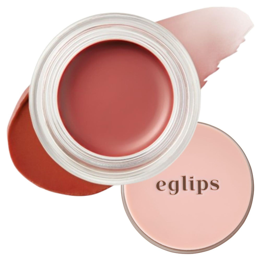 EGLIPS Lip & Cheek Glow Balm application for effortless lip and cheek blending.