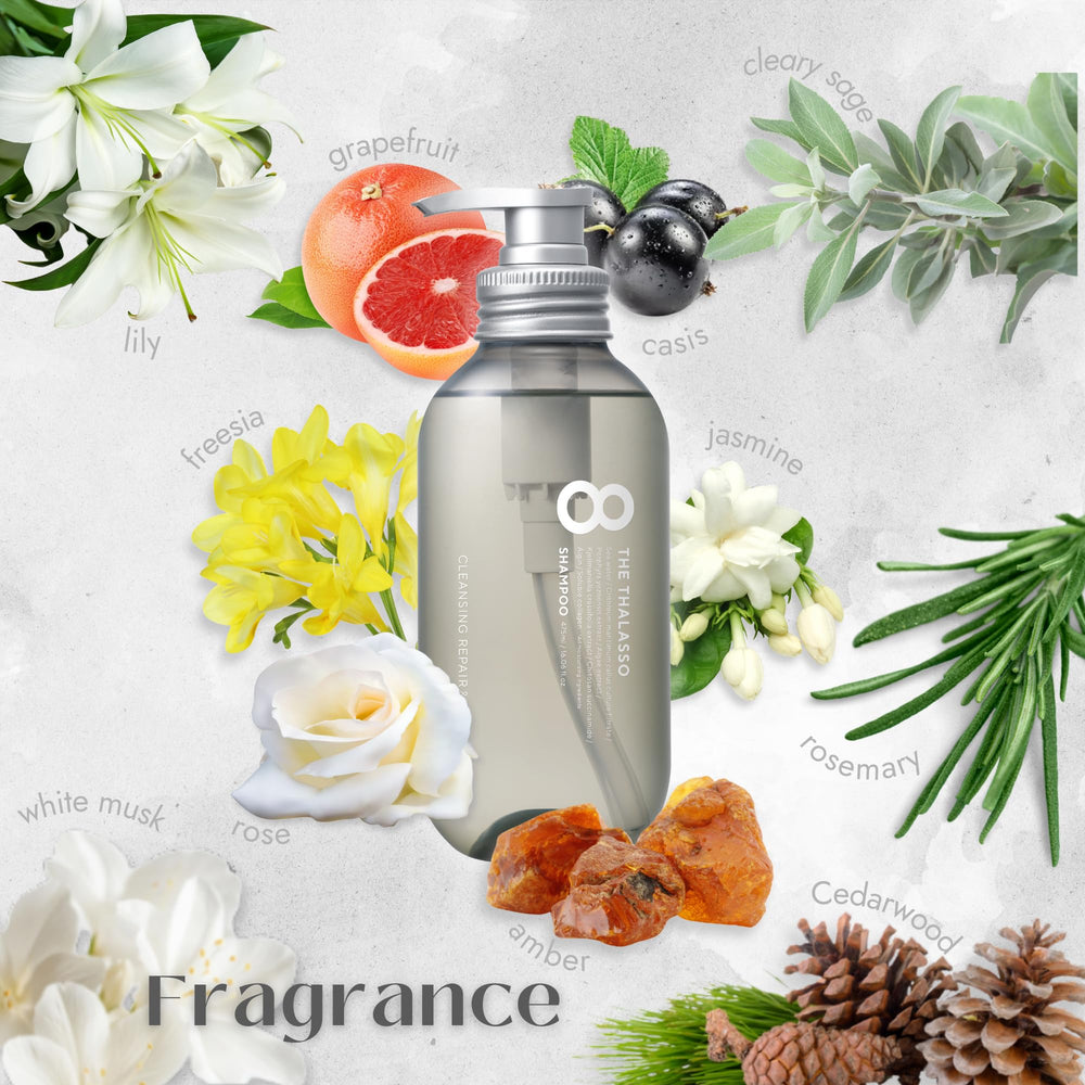 Mint and tea tree scent cues from Eight the Thalasso shampoo