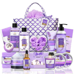 EIRNAY lavender spa kit basket—calming at-home pamper session