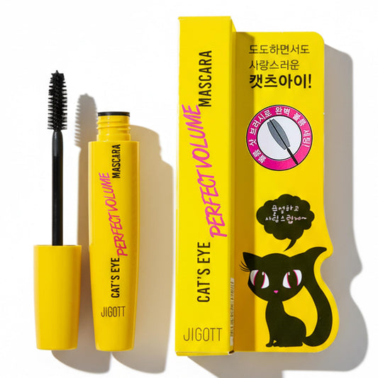 Ekais front tube of Cat’s Eye Mascara showing sleek packaging and brand benefit