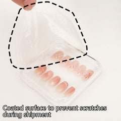 EKEFE transparent nail display case with neat organization.