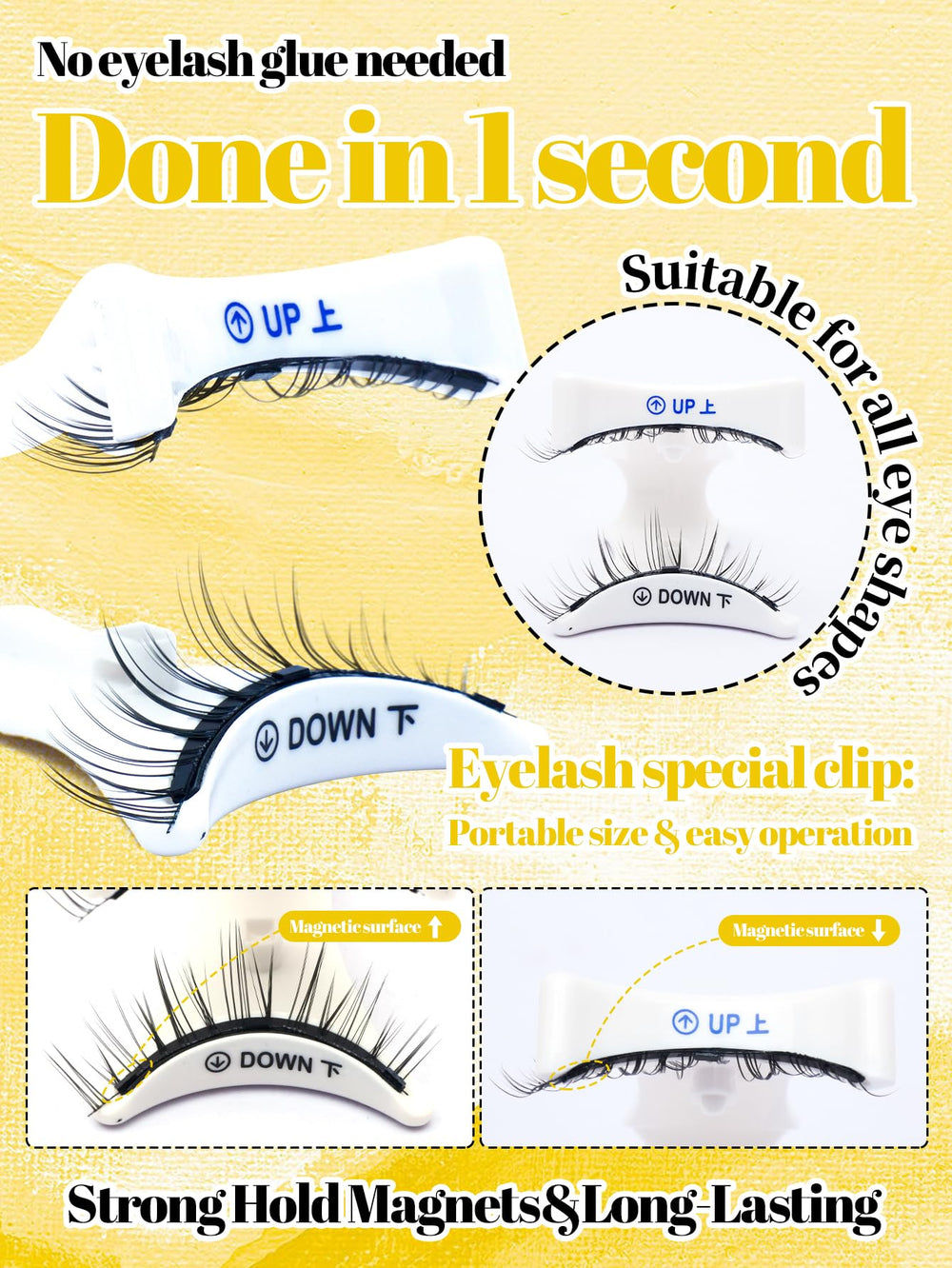 Elara Craft waterproof magnetic lashes stay secure during daily activities.