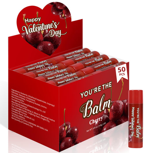 ElasignShopo Valentines lip balm display box shows bulk gifts for celebrations and events.