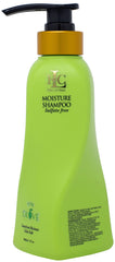 ELC Dao of Hair Pure Olove Shampoo bottle pour demonstrates easy application for moisturizing hair