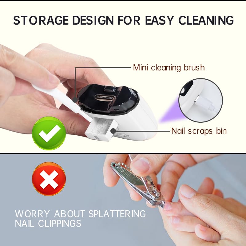 Electric Nail Clipper USB C rechargeable with long battery life