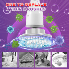 Electric Spin Scrubber extension arm extended for hard-to-reach areas