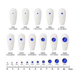 ELEEGEM easy glue-on stones enable quick, professional nail designs.