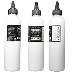 Element Tattoo Supply black ink close-up bottle showing consistency for outlines