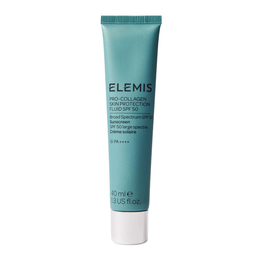 Elemis Pro-Collagen SPF 50 bottle front for daily sun protection.