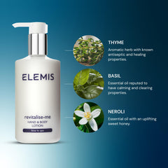 Elemis Revitalise-Me hand-body lotion silky-skin appearance suggests a smooth finish.