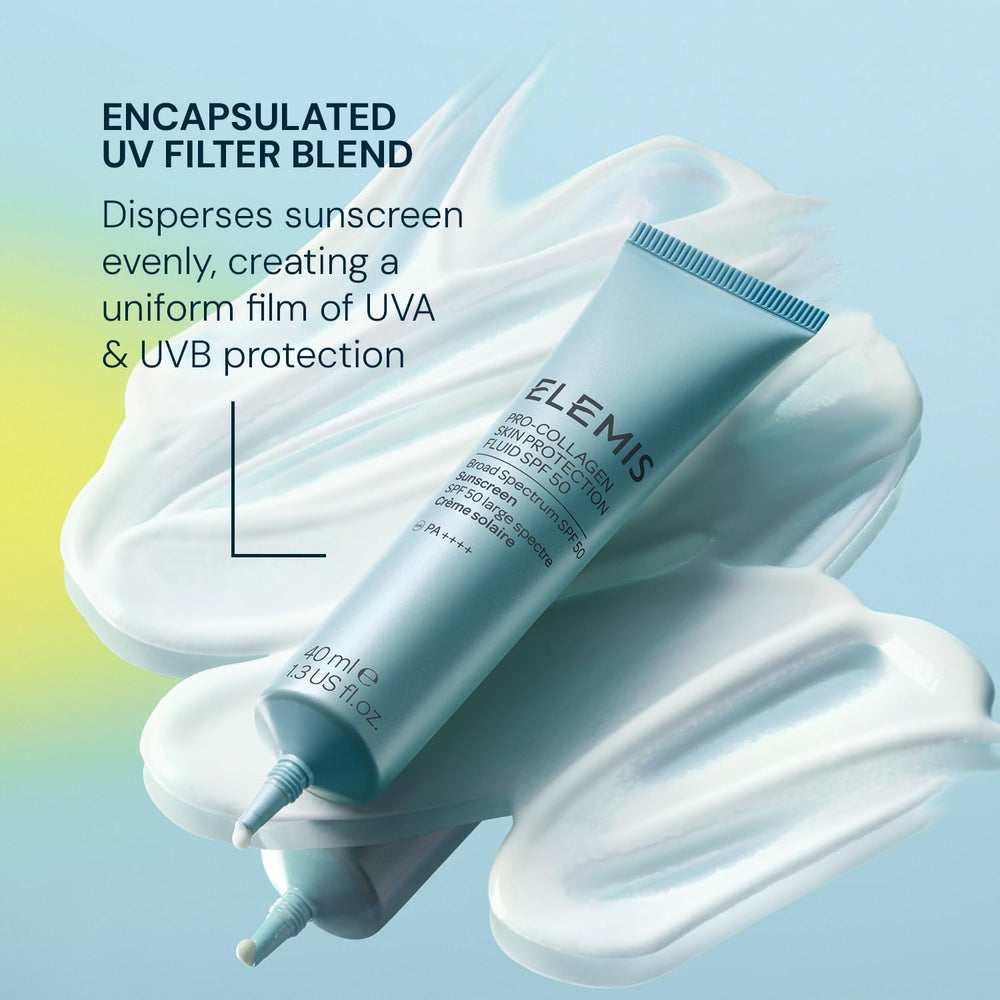 Packaging close-up of Elemis Skin Protection Fluid.