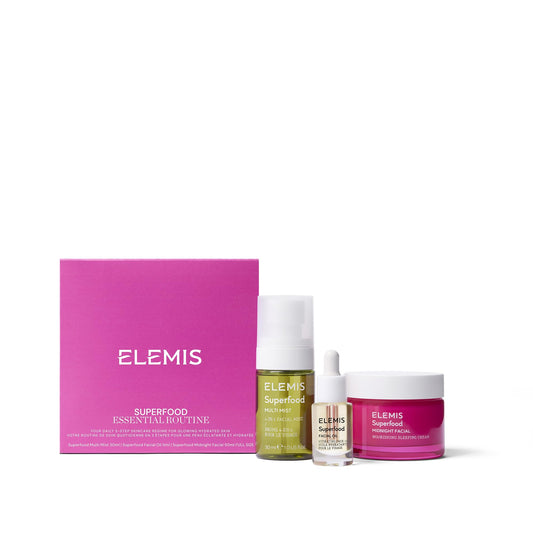 ELEMIS Superfood Gift Collection kit packaging, premium skincare gift idea.