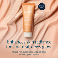 ELEMIS texture swirl shows creamy finish for radiant, hydrated skin