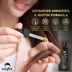 Elevate biotin serum hair growth oil application for easy daily use