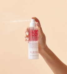 ELEVEN AUSTRALIA I Want Body Texture Spray close-up highlighting matte finish and flexible hold.