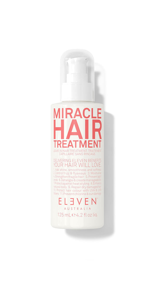 ELEVEN AUSTRALIA Miracle Leave In bottle pump visual with daily hydration benefit