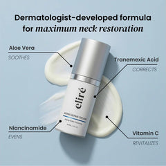 Eliré dermatologist-tested label close-up signals sensitivity-friendly formulation.