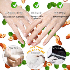 Elitzia Gloves and Socks wearing shows full-coverage nourishment for dry skin