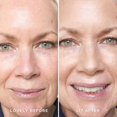 Elizabeth Mott Thank Me Later dewy finish on face for luminous look.