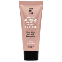 Elizabeth Mott Thank Me Later glow pearls on cheek for subtle radiance.
