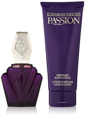 Elizabeth Taylor Passion vanity display featuring fragrance and lotion