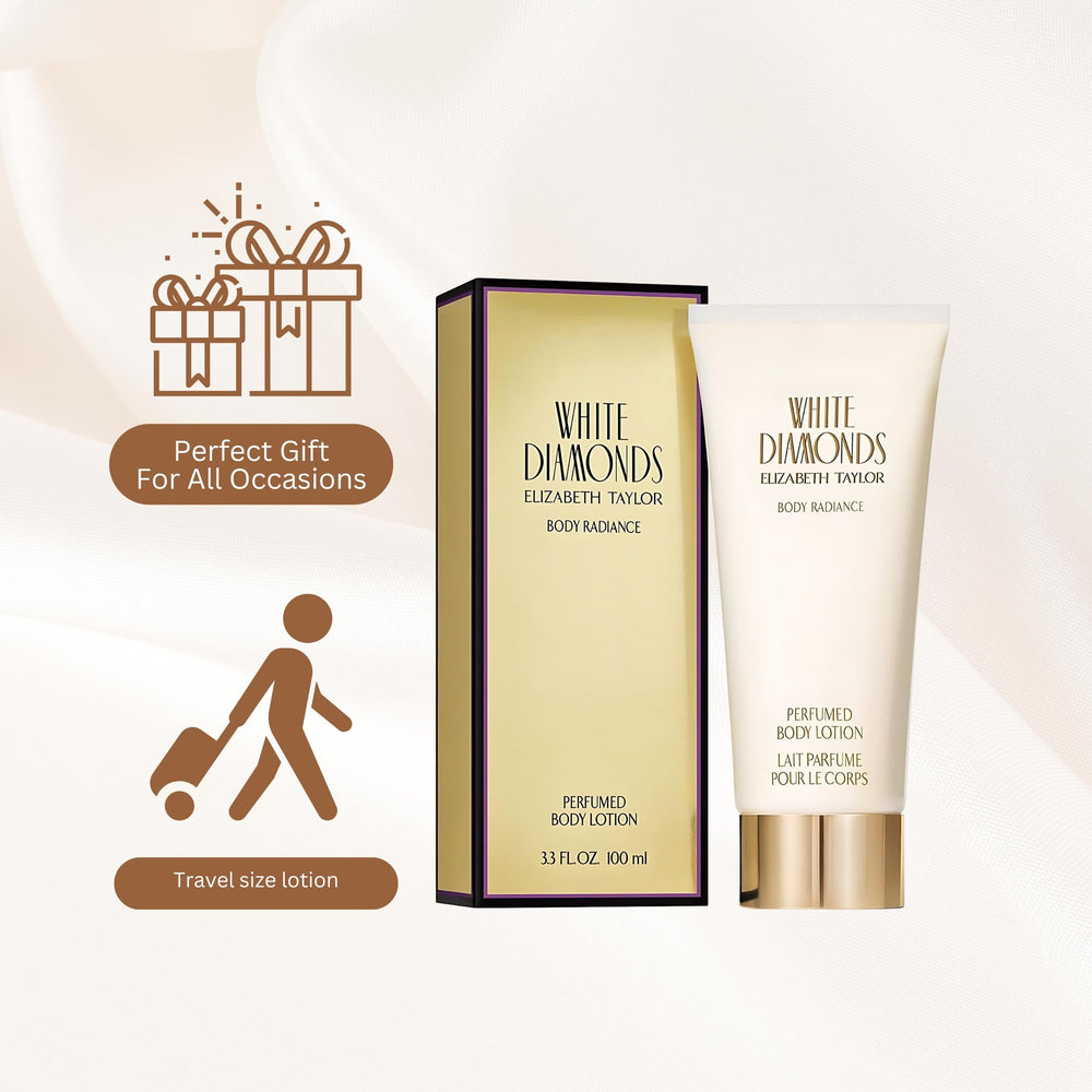 Amber sandalwood accent in Elizabeth Taylor White Diamonds lotion for warm aroma