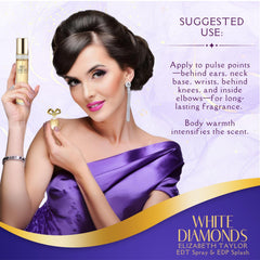 Elizabeth Taylor White Diamonds gift box presents a timeless fragrance option.