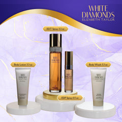 Elizabeth Taylor White Diamonds mini EDP bottle for on the go fragrance touch-ups.
