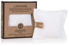 Elizabeth W lavender exfoliating pouch for refreshing, gentle exfoliation in the shower