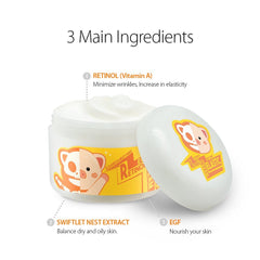 Elizavecca Milky Piggy Retinol Cream texture swirl suggesting smoothing benefits.