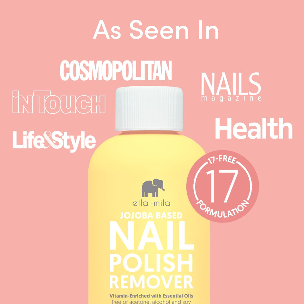 Applying remover on nail shows 30-second contact for efficient polish removal.