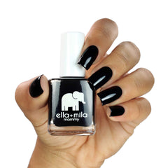 ella-mila Pure black shade for sleek, modern nails.
