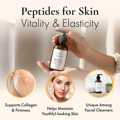 ELLA PURE gel-cream texture depicts gentle cleansing suitable for sensitive mature skin.