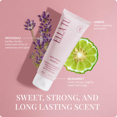 Color-treated hair with Ellātu Silky Touch for enhanced manageability.