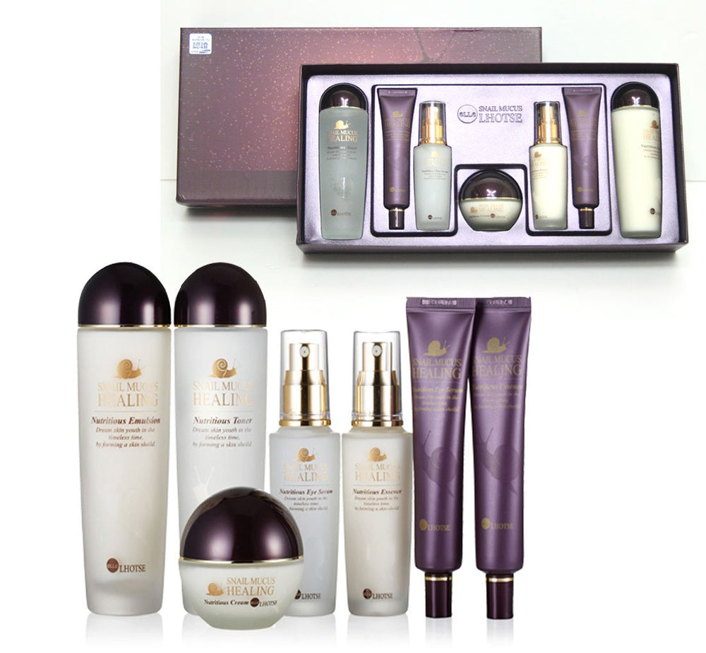 Elle Lhotse snail mucin serum bottle for daily hydration and nourishment.