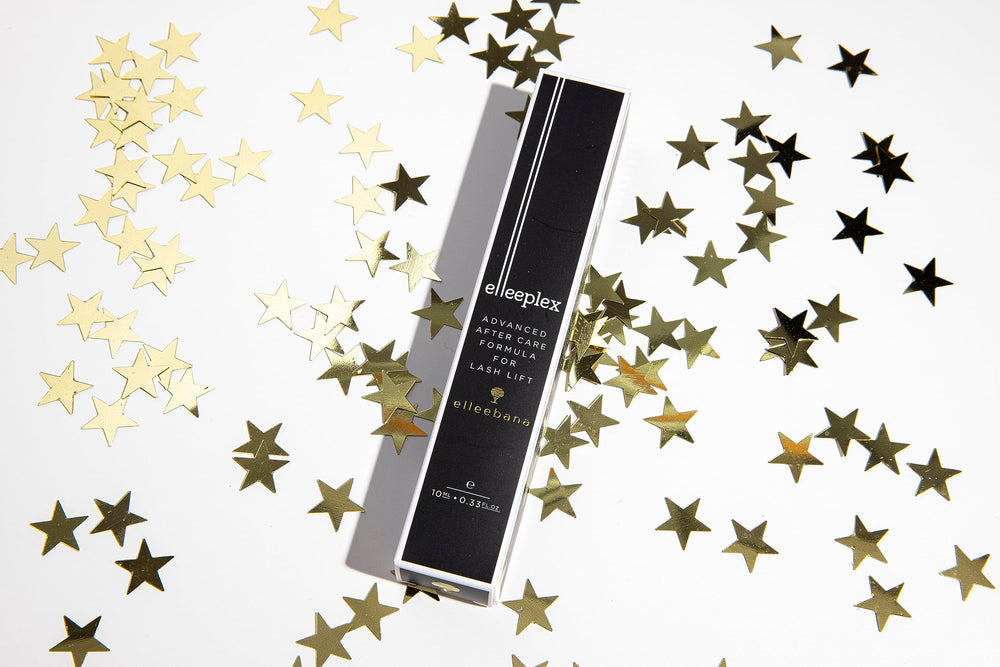 Elleebana Elleeplex formula close-up emphasizing fortifying ingredients for lash and brow health.